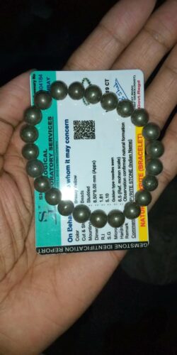 Raw Pyrite Bracelet with Certificate | Money Magnet Bracelet Attracts Money, Wealth, New Opportunities & Good Luck | for Men and Women photo review