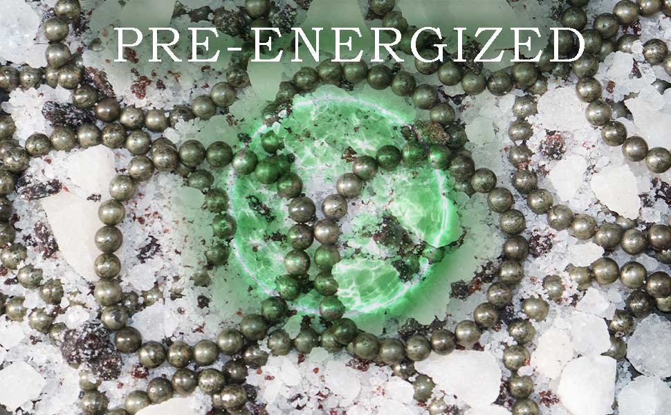 pre-energized raw pyrite bracelet